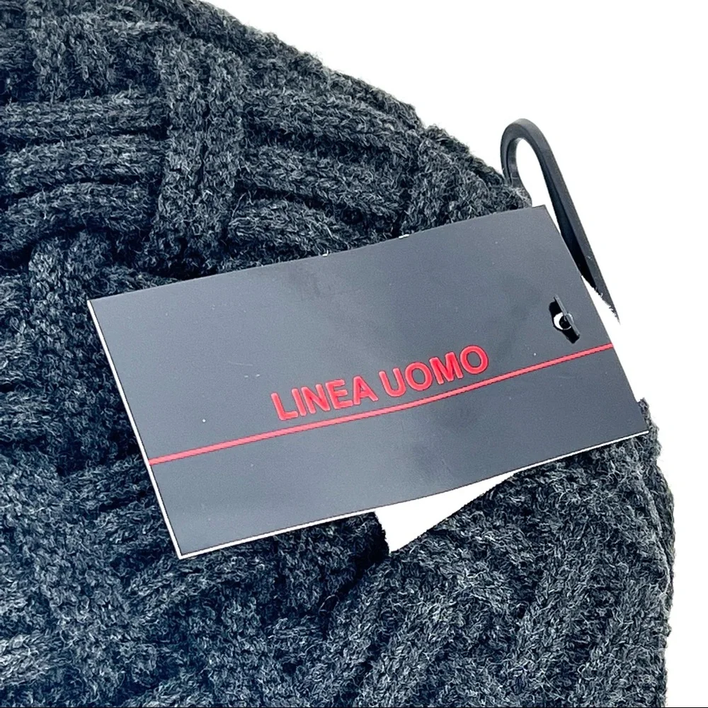 Linea Oumo Men's Cable Knit Beanie - One Size - Picture 3 of 5